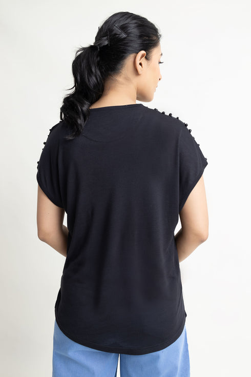 The Black Kimono Top